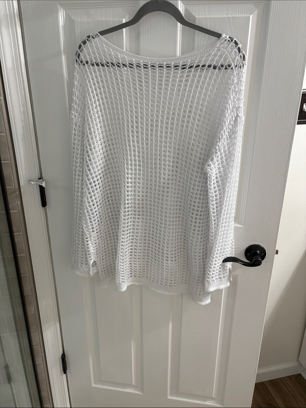 White Open-Knit Women's Skirt Cover-Up